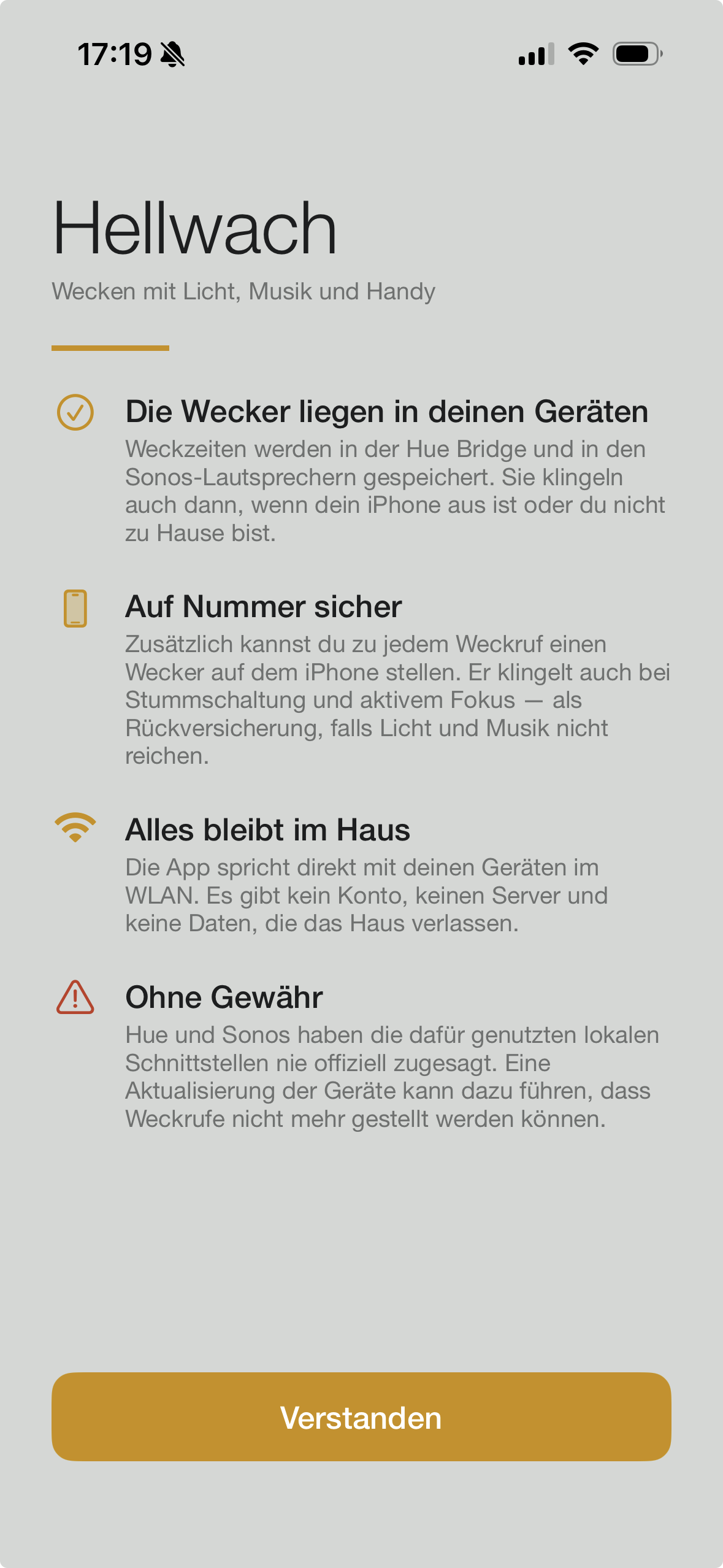 Begrüßungsbildschirm